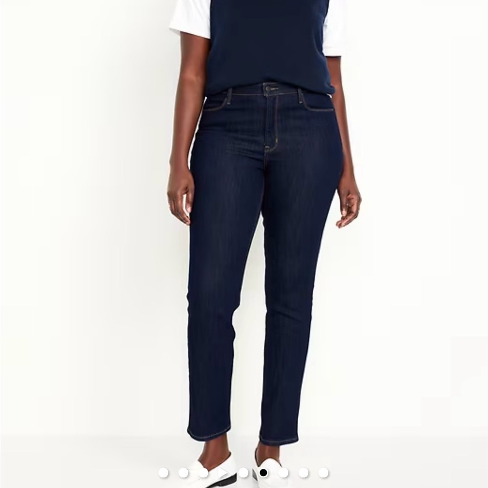 Old Navy Women's Dark Blue Straight Leg Jeans